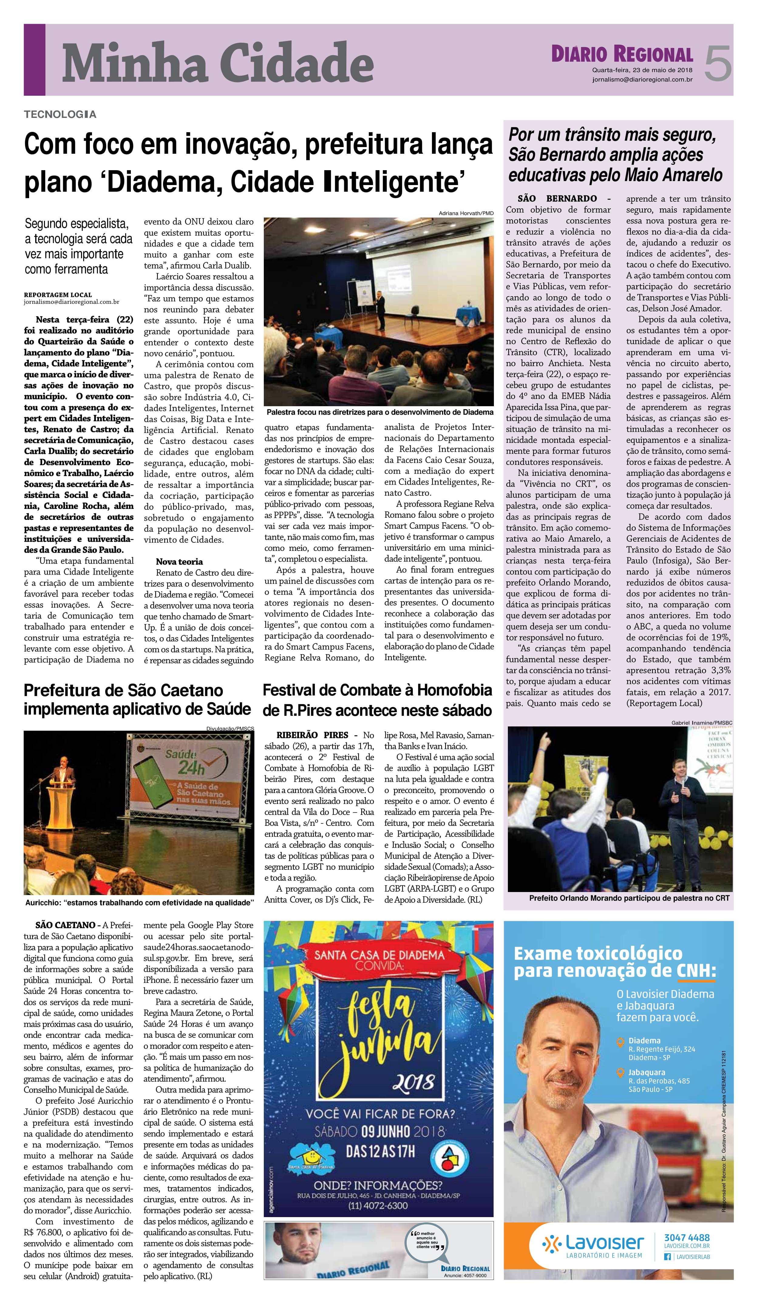 Com foco em inovação, prefeitura lança plano  “Diadema, Cidade Inteligente”